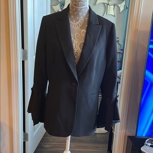 Tahari Black Women's Blazer rose, petal sleeves